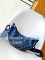 Replica L--V Monogram Hamac Bag PM Navy Blue Best Quality